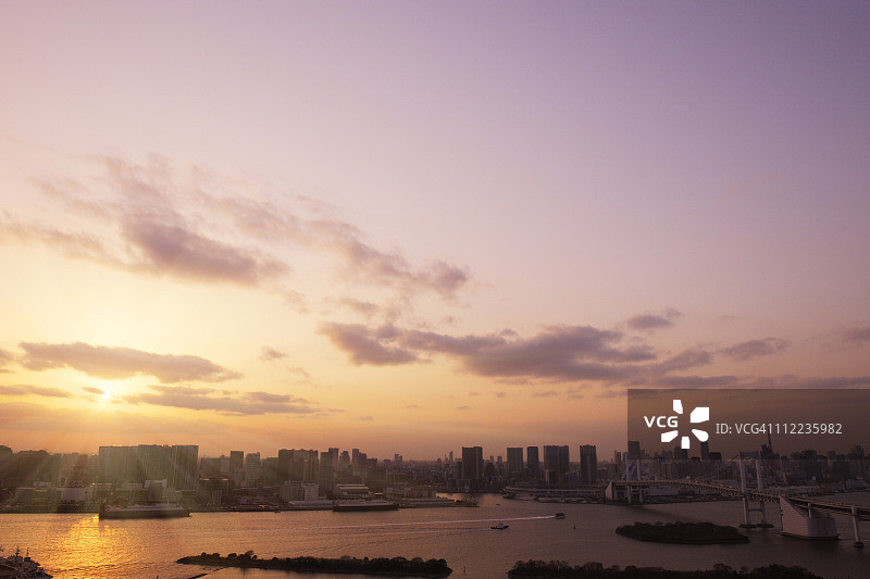 从御台场眺望东京景色图片素材