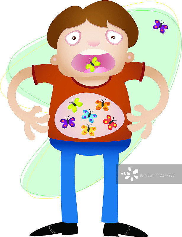 紧张不安的心情图片素材