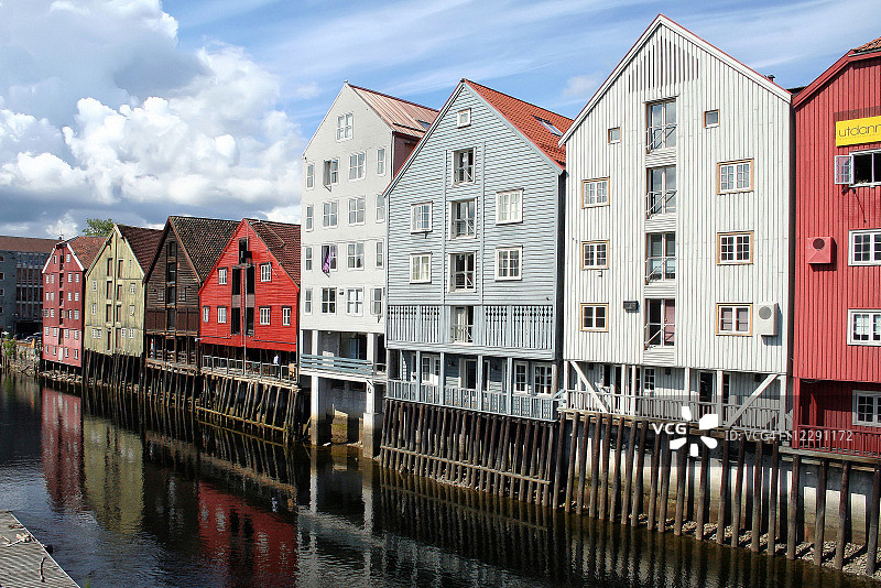 特隆赫姆码头图片素材