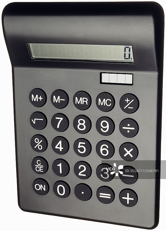 黑色太阳能计算器图片素材