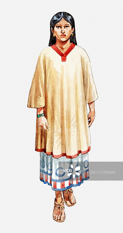 纳瓦奴隶妇女多纳·玛丽娜插画图片素材