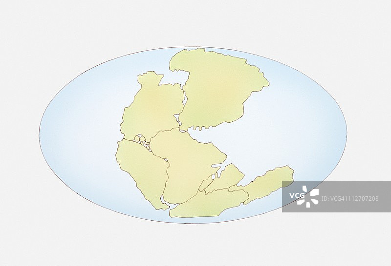 盘古超大陆插画图片素材