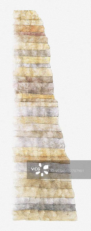 地球地层年代插画图片素材