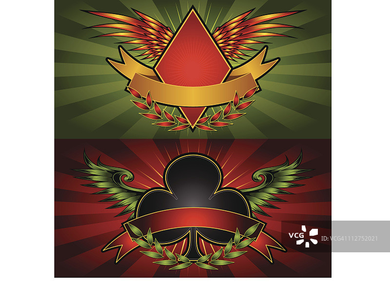 钻石扑克俱乐部标志图片素材