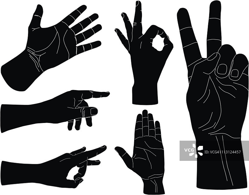 手势矢量图图片素材