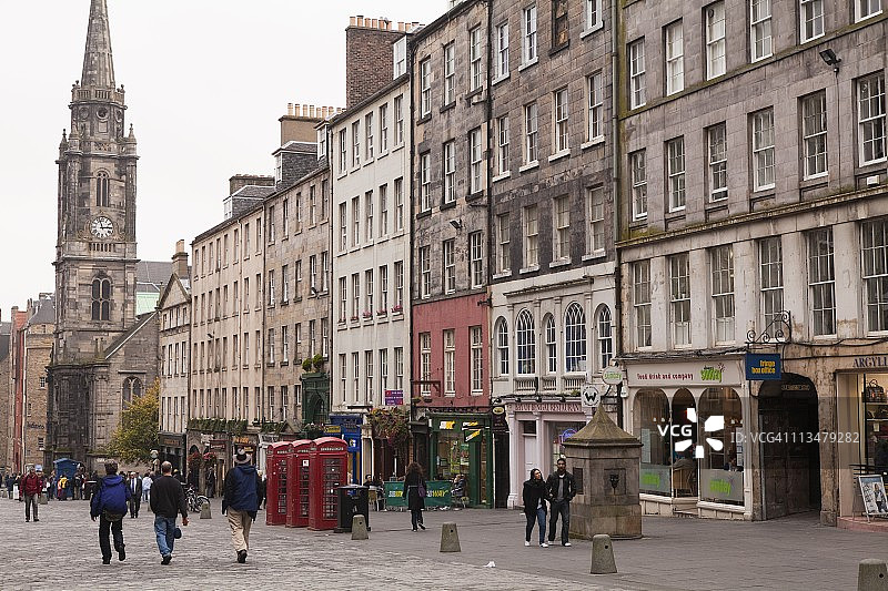 皇家英里，老城区，爱丁堡，洛锡安，苏格兰，英国，欧洲图片素材