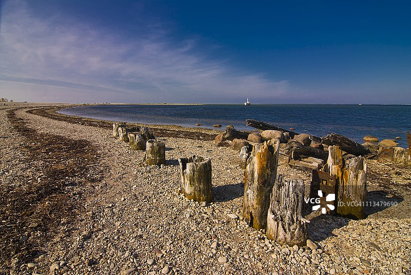爱沙尼亚萨列马岛的卵石滩，波罗的海国家，欧洲图片素材