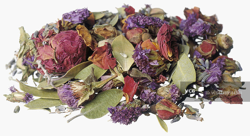 白色背景上的百花香图片素材