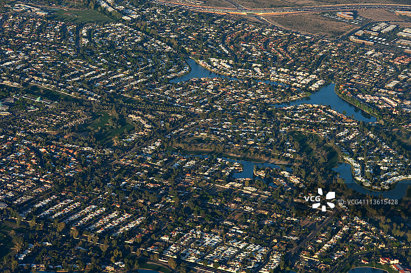 住宅城市的航拍视角图片素材