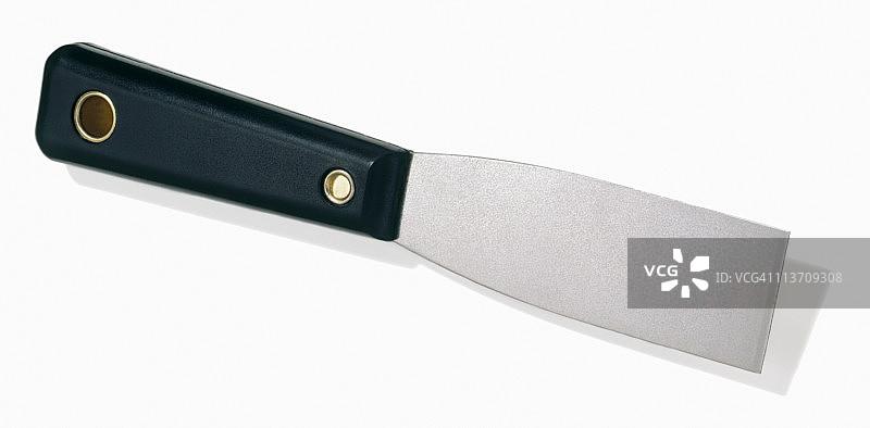 白色背景上的刮刀剪影图片素材