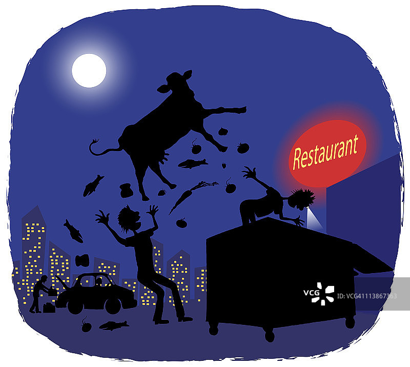 寻找食物的自由职业者插画图片素材