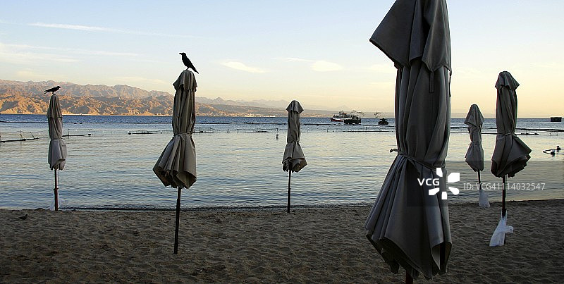 折叠的雨伞图片素材