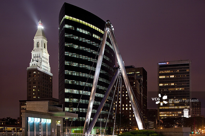 康涅狄格州哈特福德城市天际线图片素材