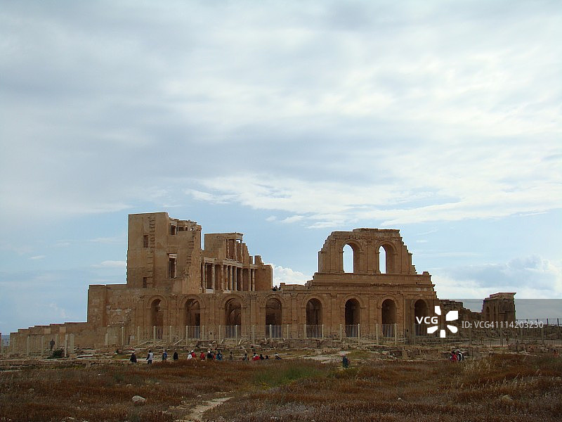 利比亚塞布拉塔罗马剧院图片素材