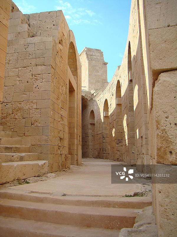 利比亚塞布拉塔罗马剧院遗址图片素材