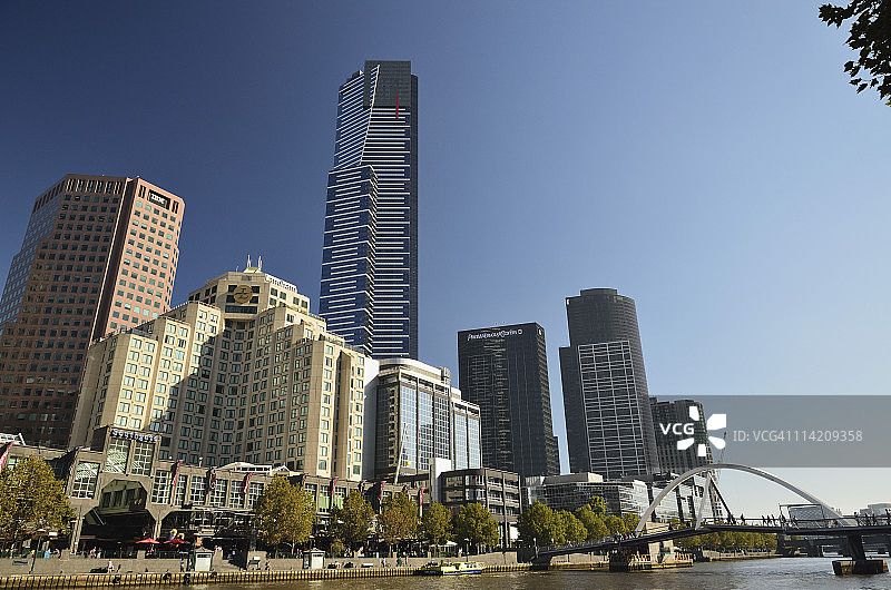 墨尔本中央商务区和亚拉河图片素材