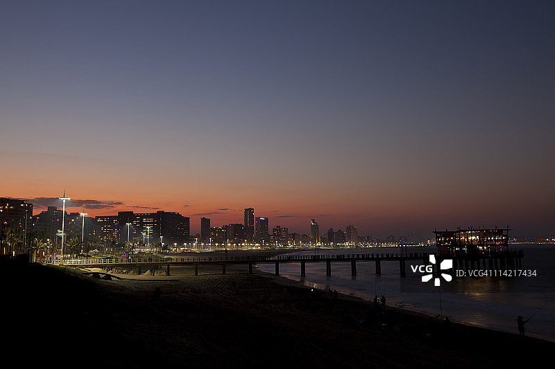 德班黄金地带的黄昏图片素材