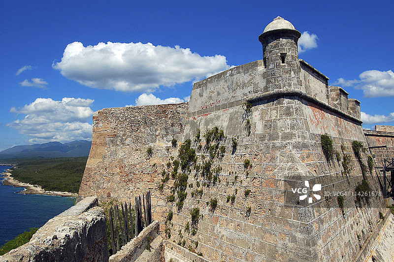 古巴圣地亚哥城堡图片素材