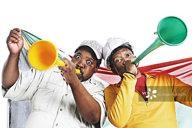 南非足球迷吹奏呜呜祖啦图片素材