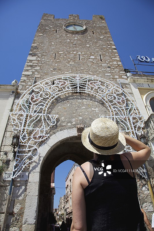 意大利西西里岛陶尔米纳图片素材