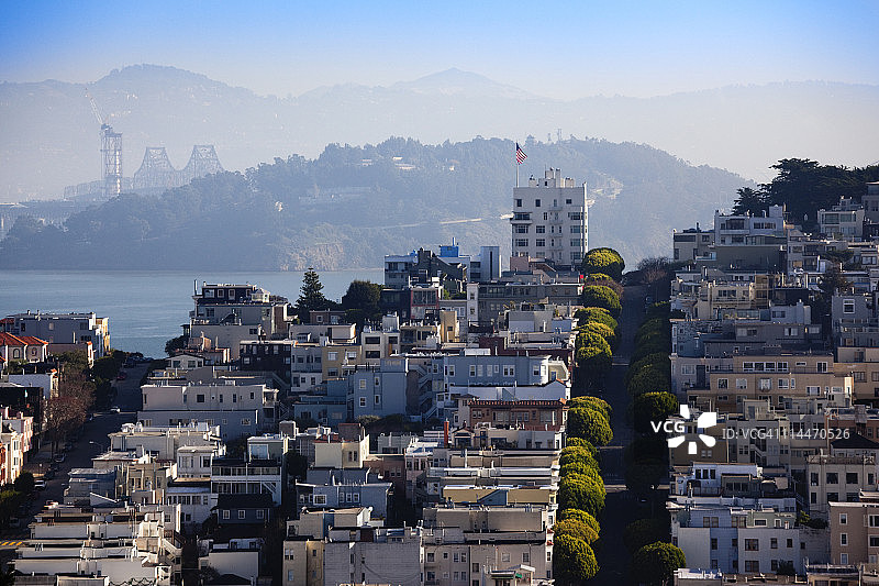 从海德街看北滩区图片素材