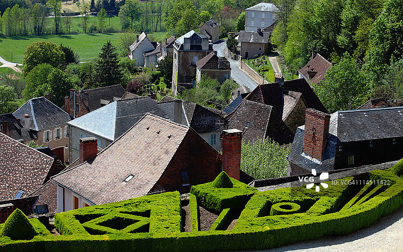多尔多涅地区的上福尔村图片素材
