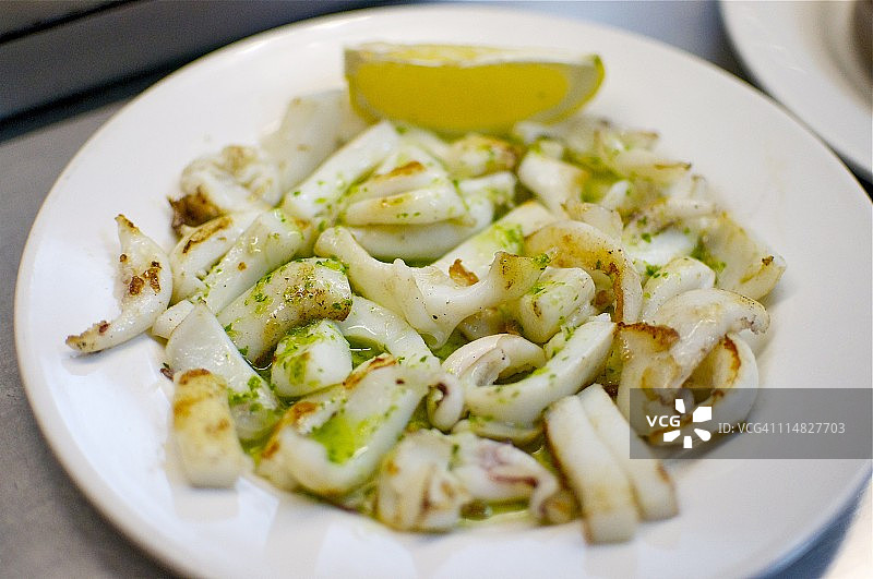 烤鱿鱼图片素材