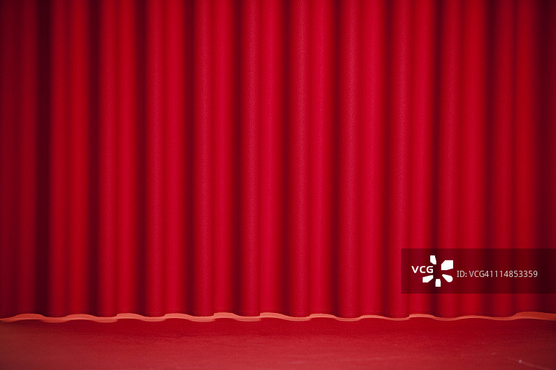 红色的窗帘图片素材