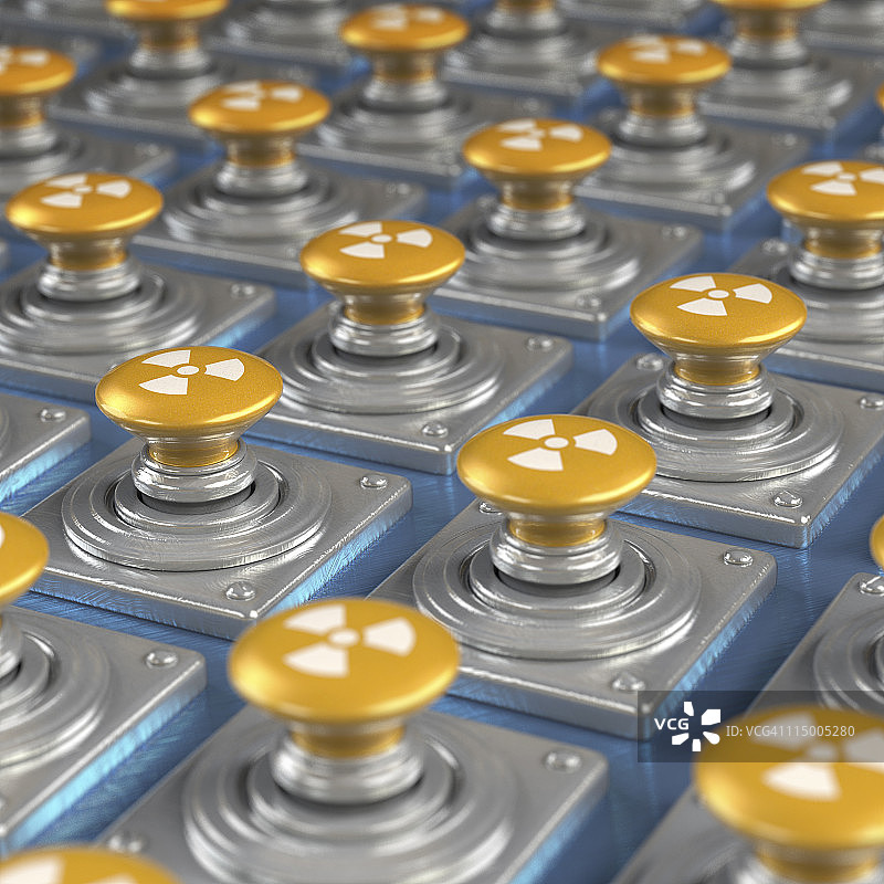 带放射性标志的按钮图片素材