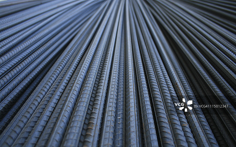 背景中建筑钢筋特写图片素材