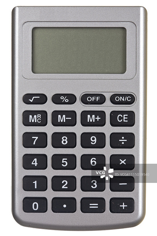 白色背景上的计算器图片素材