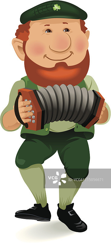 爱尔兰手风琴演奏者图片素材