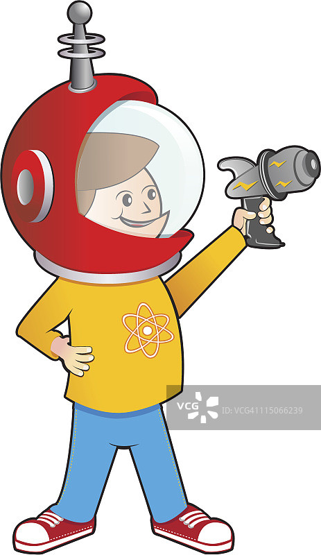 宇航员儿童复古卡通图片素材