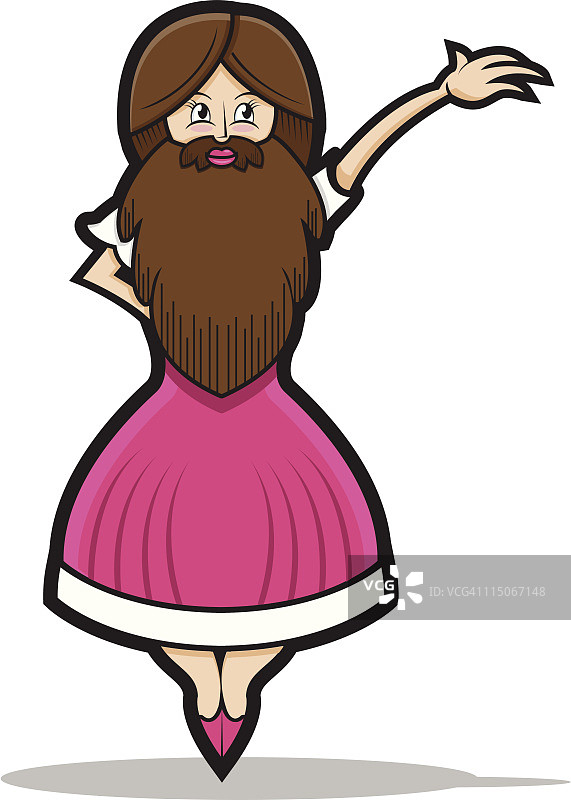 马戏团/嘉年华上的大胡子女人图片素材