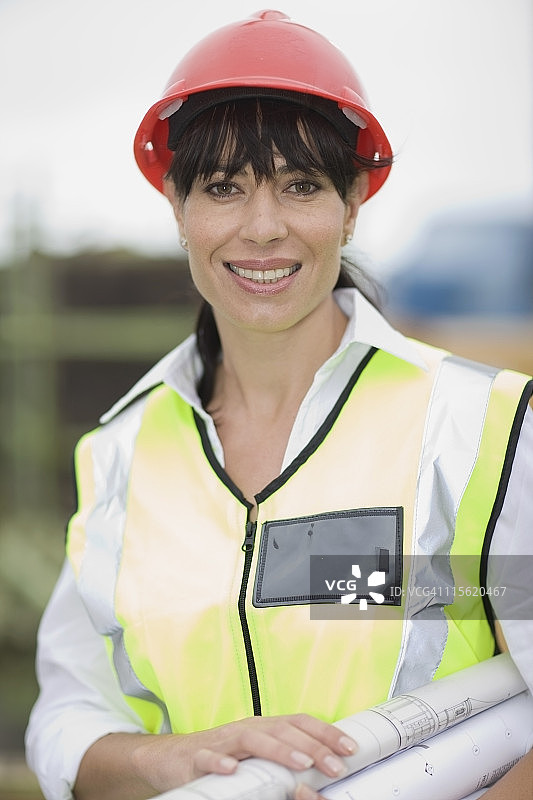 女建筑师的肖像图片素材