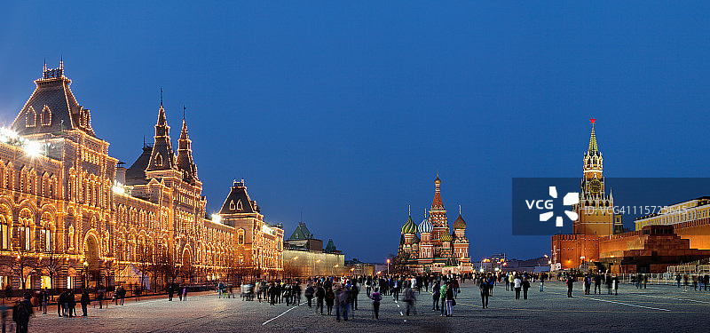 莫斯科红场黄昏景色图片素材