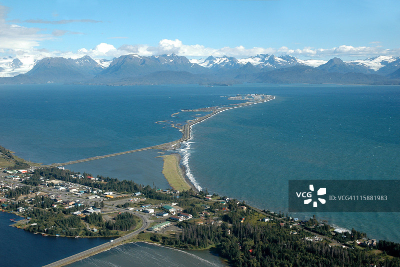 荷马沙嘴，卡切马克湾，阿拉斯加州，美国图片素材