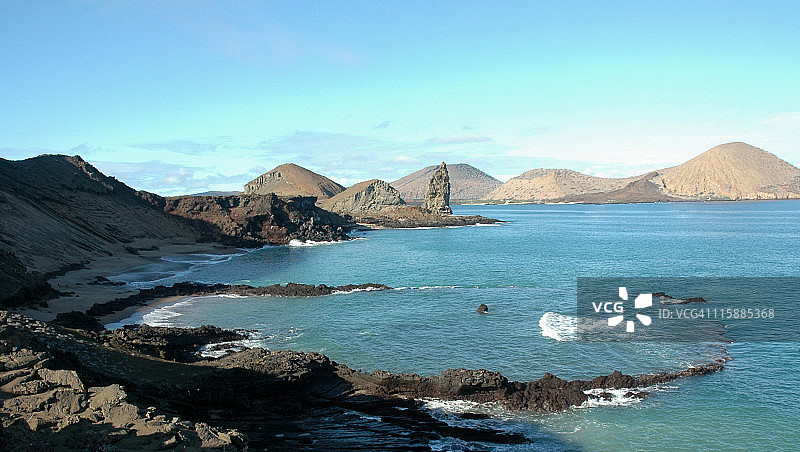 加拉帕戈斯群岛的火山陨石坑图片素材