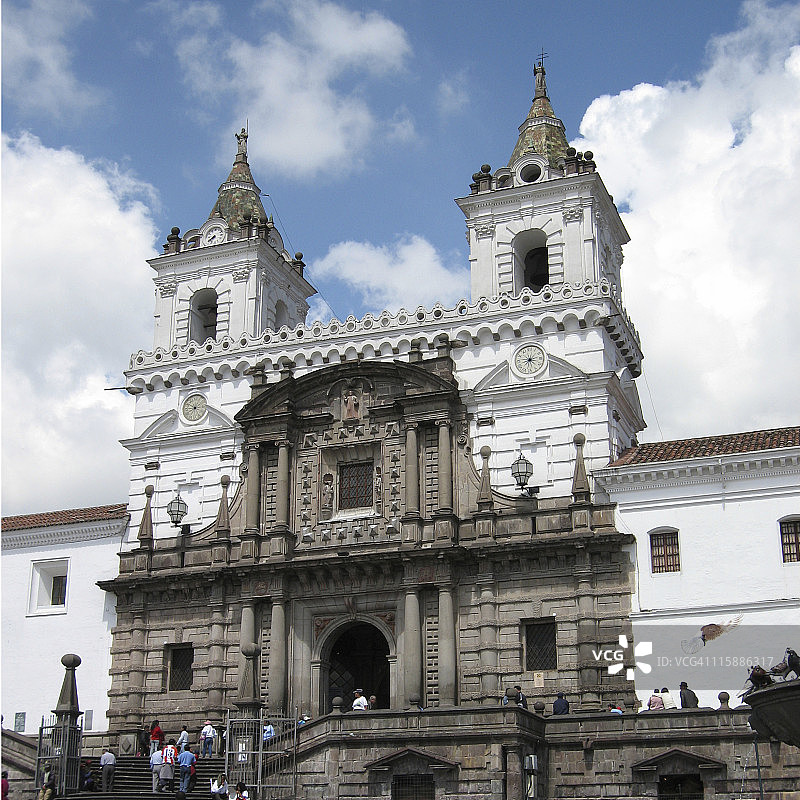 厄瓜多尔基多圣弗朗西斯科教堂图片素材