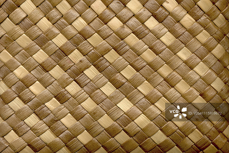棕褐色编织棕榈叶图片素材