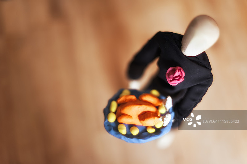 木制人体模型供应感恩节火鸡图片素材