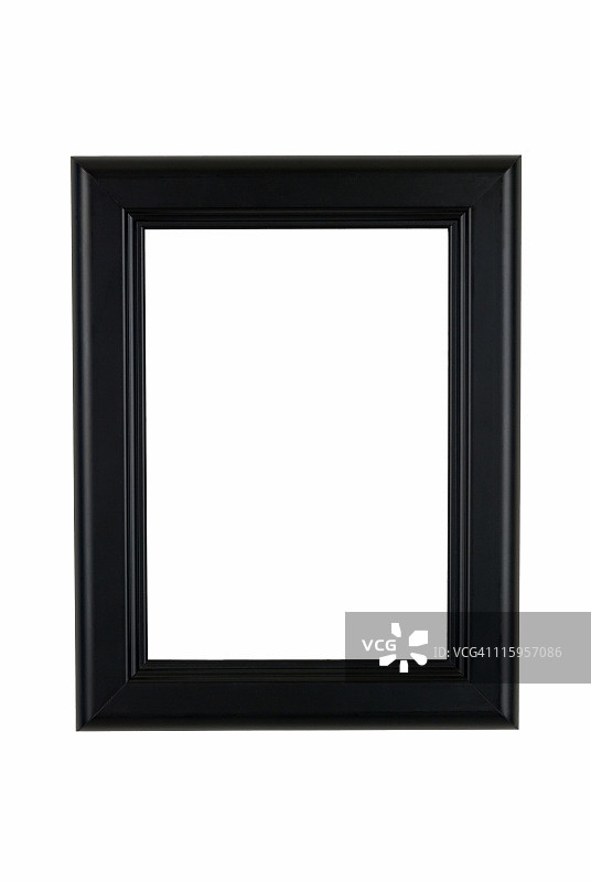 黑色经典现代风格的相框，白色独立背景图片素材