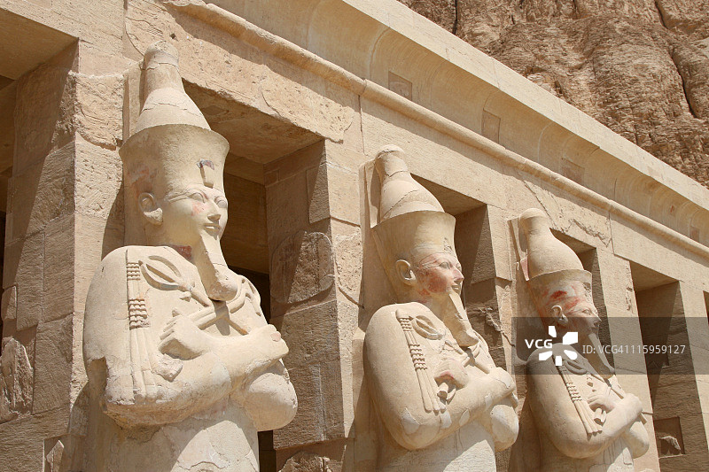 哈特谢普苏特神庙的雕刻图片素材