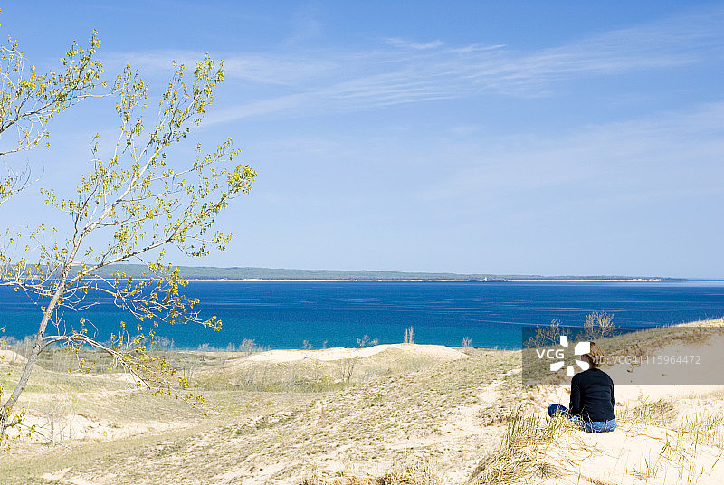 睡熊沙丘图片素材