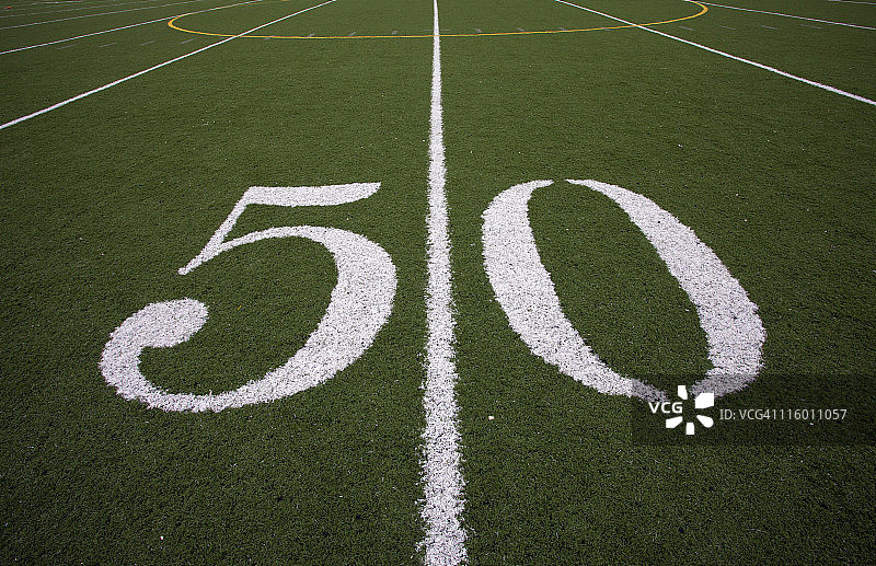 足球场50码线图片素材