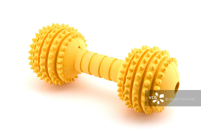 清洁牙齿的黄色软狗玩具图片素材