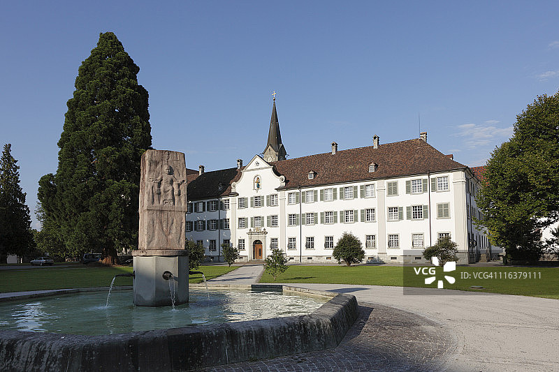 奥地利Vorarlberg：布雷根茨Mehrerau修道院景观图片素材