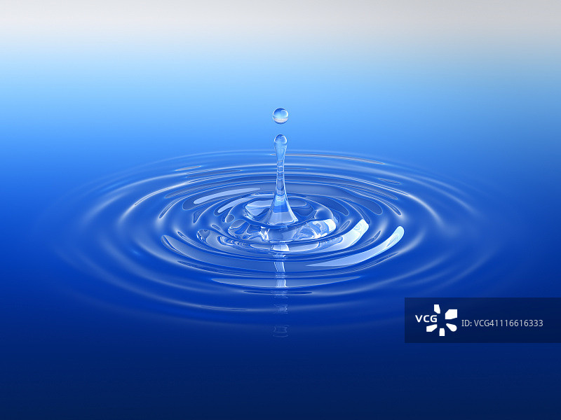 蓝色的水溅图片素材