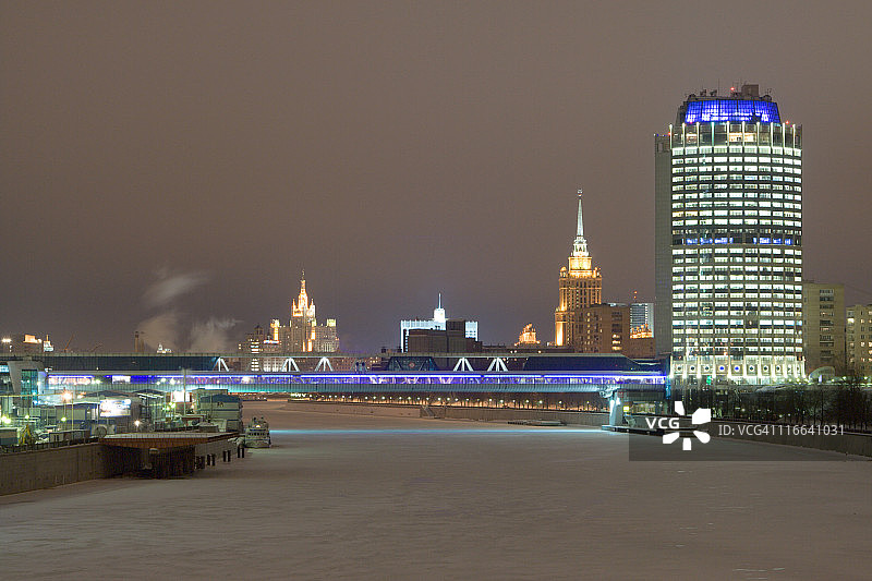 莫斯科冬夜图片素材