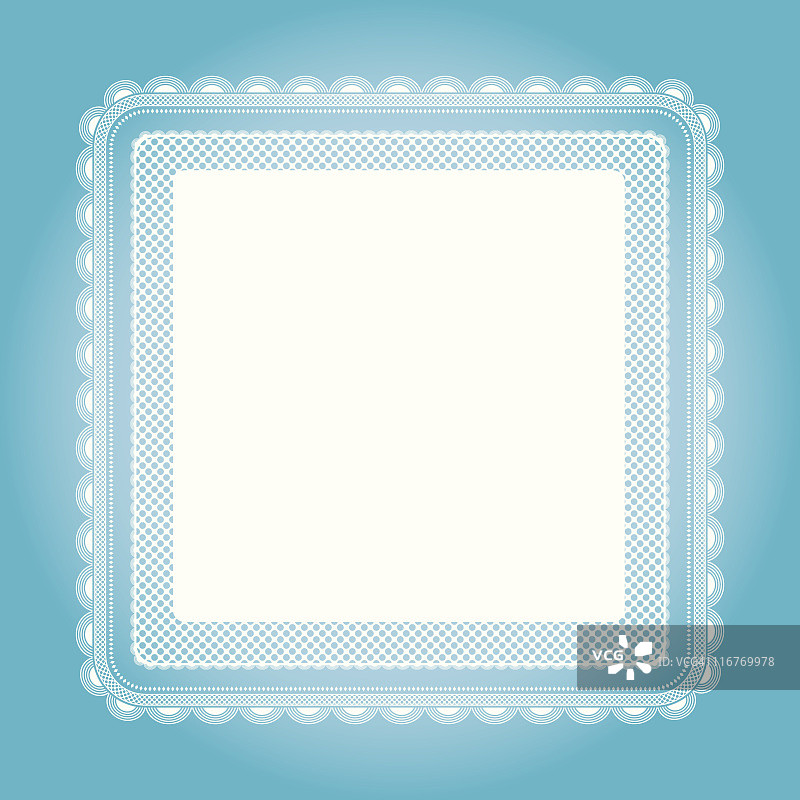 蓝色背景上的装饰垫布图片素材